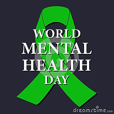 World Mental Health Day is an international day of global mental health education, awareness and advocacy against social stigma. Cartoon Illustration